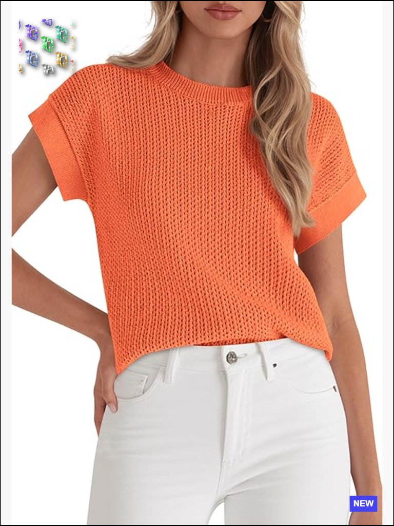 Sweater Vest Business Casual Cap Sleeve Knit Top Spring Summer Fashion Y2k